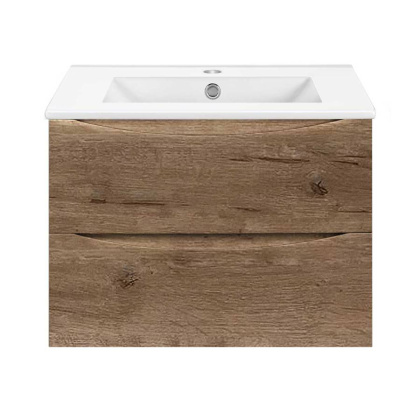 База под керамическую раковину Mia Slim 700 подвесная, 2 выкатных ящика soft close, V.Oak База под керамическую раковину Mia Slim 700 подвесная, 2 выкатных ящика soft close, V.Oak