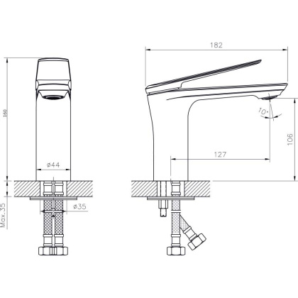 Смеситель для умывальника RUSH Bering (BE5535-11) Смеситель для умывальника RUSH Bering (BE5535-11)