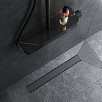 W02SC-U11-060-04BM PrimeFlow Трап для душа линейный универс затвор Tile 60см цвет черн мат W02SC-U11-060-04BM PrimeFlow Трап для душа линейный универс затвор Tile 60см цвет черн мат