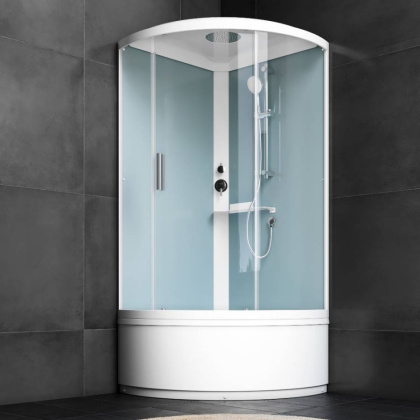 W88C-401A-090WT X-Joy Deep кабина душевая  90x90, 1/4 круга,  профиль белый, стекло прозрачное W88C-401A-090WT X-Joy Deep кабина душевая  90x90, 1/4 круга,  профиль белый, стекло прозрачное