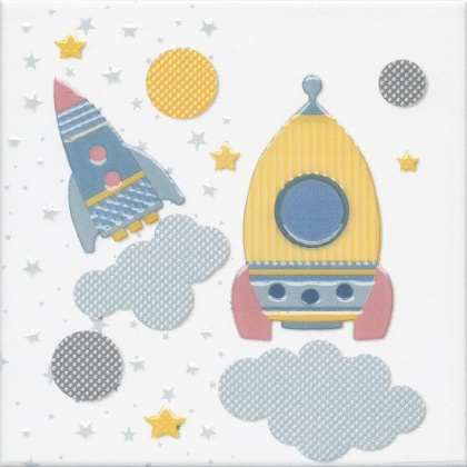 Керамический декор VT\A373\5009 Бон Вояж голубой (20см*20см*6,9мм) (10шт/0,4м2) Ракета, шт.