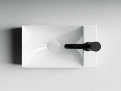 Умывальник подвесной прямоугольный (отверстие под смеситель R) Element 375*215*100мм