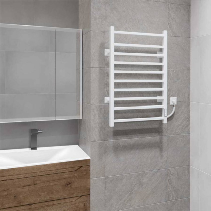 Полотенцесушитель электрический Vincea VTD-1LWE 50x80, белый, таймер