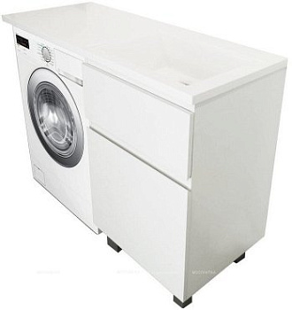 Комплект мебели Dallas Luxe 1100х482 правосторонний напольный 2 ящика (ШхГхВ) 448х476х860