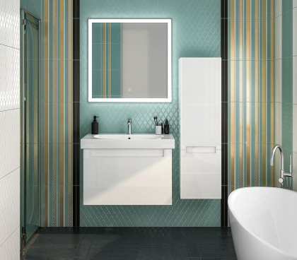 Плитка настенная 15142 Спига белый структура 15*40*9.3 (19шт\1.14м2), м2