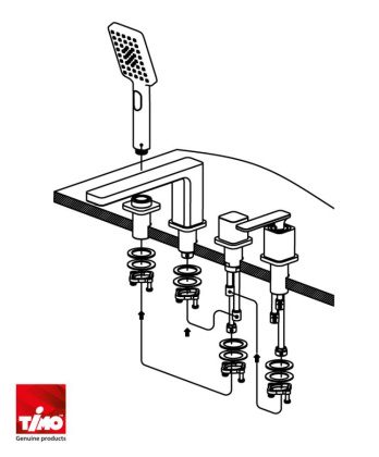 Смеситель Timo Torne 4330/17Y на борт ванны, золото матовое Смеситель Timo Torne 4330/17Y на борт ванны, золото матовое