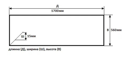 Экран для ванны Creto Fresh 170 см 20-2111 Экран для ванны Creto Fresh 170 см 20-2111