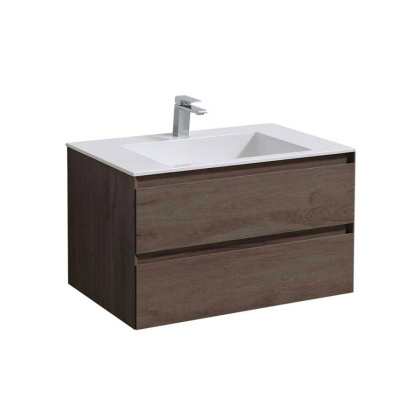 База под раковину Luka 800 подвесная, 2 выкатных ящика soft-close, R.Oak