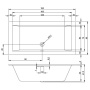 Акриловая ванна Riho Rething Cubic 180x90