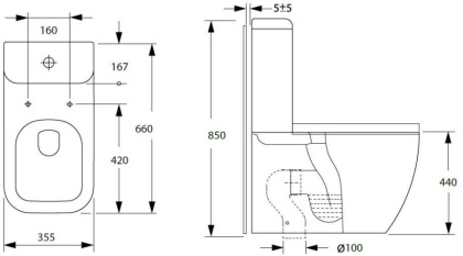 Унитаз компакт Allen Brau Infinity 4.21001.20