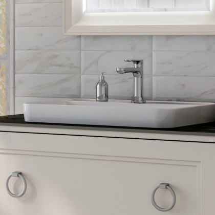 Смеситель для раковины OLE однорычажный без донного клапана 3/8, хром глянец