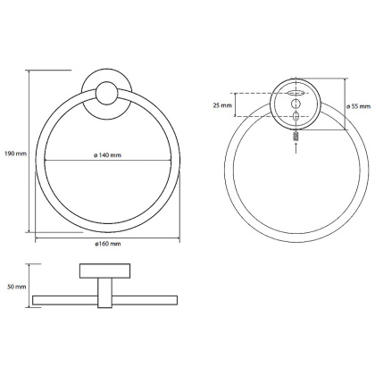 Кольцо для полотенец Bemeta Neo 104104065 Нержавеющая сталь Кольцо для полотенец Bemeta Neo 104104065 Нержавеющая сталь