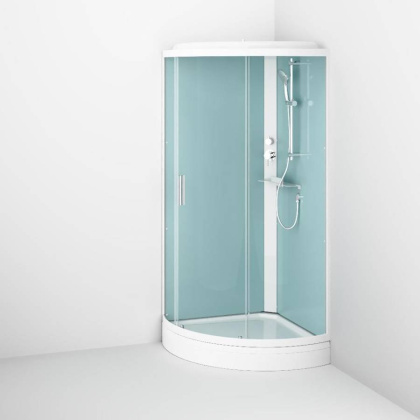 W88C-401-090WT X-Joy кабина душевая  90x90, 1/4 круга,  профиль белый, стекло прозрачное W88C-401-090WT X-Joy кабина душевая  90x90, 1/4 круга,  профиль белый, стекло прозрачное