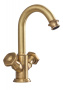 APHRODITE-LS2-03/24-Sw Смеситель на раковину с донным клапаном,  исполнение  золото, ручки Swarovski APHRODITE-LS2-03/24-Sw Смеситель на раковину с донным клапаном,  исполнение  золото, ручки Swarovski