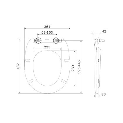 Сиденье для унитаза Sense, микролифт, 4,2х36,1х43,2 см, белое, C747855WH