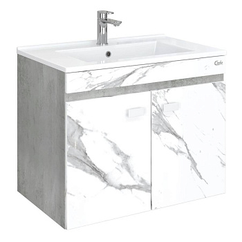 Тумба Onika Марбл 75 подвесная, мрамор/камень бетонный (ум. Оскар 75)