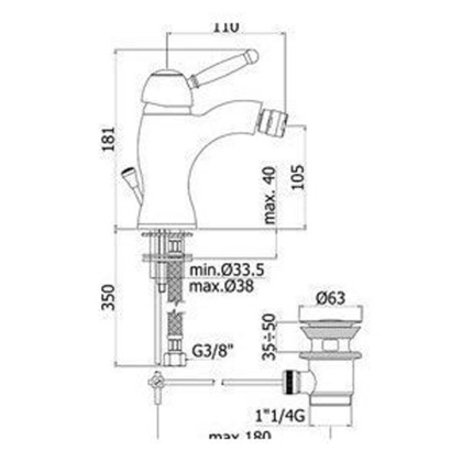 Смеситель для биде Paffoni Giorgia GI135BR