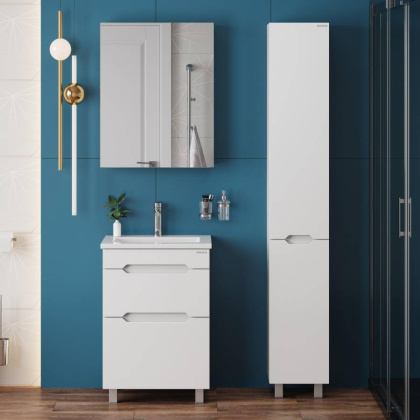 Тумба Onika Айленд 50 напольная, белая (ум. Como 50/Фостер 50)