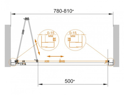 ECO-O-BS-90-C-Cr Душевая дверь ECO-O-BS-90-C-Cr Душевая дверь