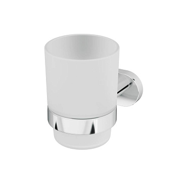 A7434300 Sense L, Стеклянный стакан с настенным держателем, хром A7434300 Sense L, Стеклянный стакан с настенным держателем, хром