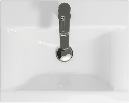 Тонкая раковина Ontario с отверстием под смеситель, размером 50 см