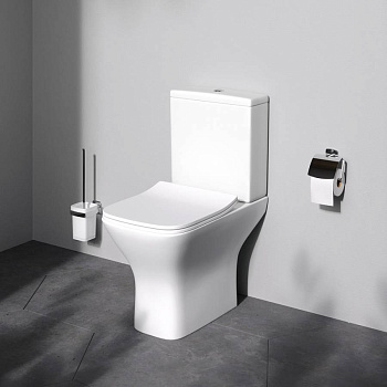 C908601SC Gem унитаз-компакт  без ободка с сиденьем микролифт