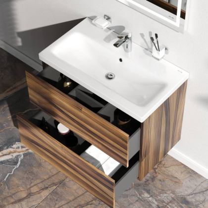 База под раковину подвесная с 2 ящиками, 54х75х40,8 см, коричневая, M90FHX0752HF