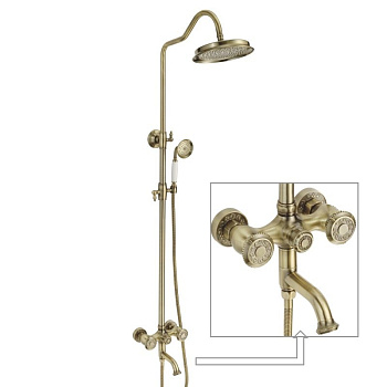 Душевая система латунь бронза R3036Q