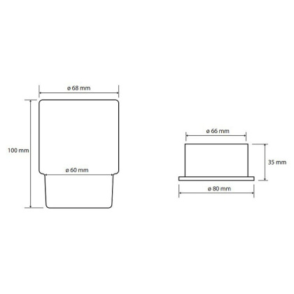 Держатель зубных щеток, матовое стекло Держатель зубных щеток, матовое стекло