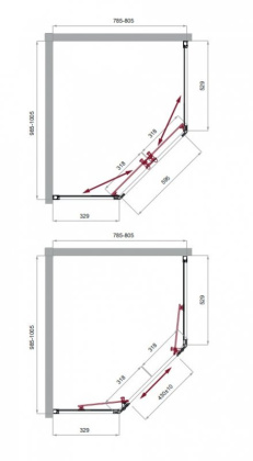Душевой уголок BelBagno UNO-195-PH-2-120/90-C-Cr