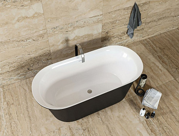 Акриловая ванна Aquanet Family Smart 170x78 88778 Gloss Finish (панель Black matte)