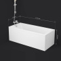 W93A-170-075W-A Gem, ванна акриловая 170x75 см
