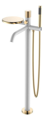 Смеситель STICK напольный WHITE DIAMOND GOLD Смеситель STICK напольный WHITE DIAMOND GOLD