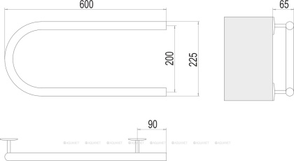 Полотенцесушитель Terminus Электро 25 П-обр 600х200 