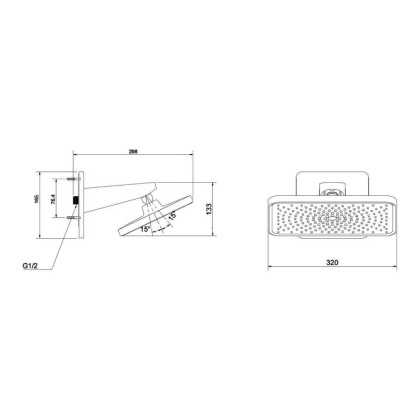 Верхний душ Inspire VSHD-3I4CCH, хром Верхний душ Inspire VSHD-3I4CCH, хром