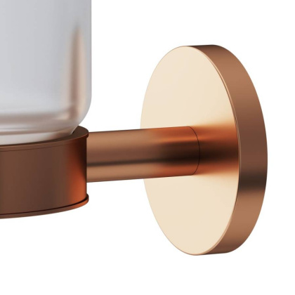 Стеклянный стакан с настенным держателем, розовое золото A85A34344