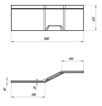 Фронтальная панель 150 см Creto Karmen П15075KAR-L белая Фронтальная панель 150 см Creto Karmen П15075KAR-L белая
