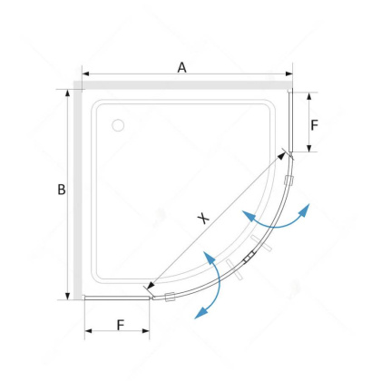 Душевой уголок RGW Stilvoll SV-53-B 90х90 06325399-14 профиль Черный стекло прозрачное