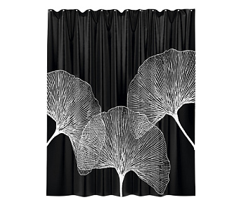 Шторка для ванной  Nau, 200х200х1000 см, черная, SC-77102