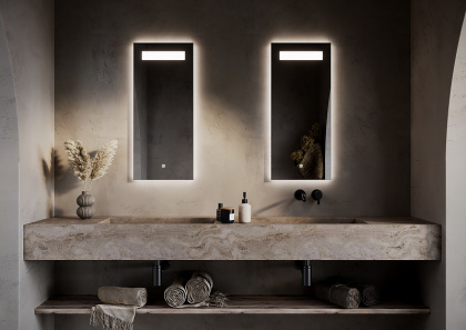 Зеркало для ванной комнаты  SANCOS Solo 350х800 с подсветкой, арт. SL35