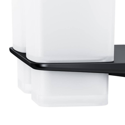 A50A343422 Inspire V2.0, Двойной стеклянный стакан с настенным держателем, черный, шт A50A343422 Inspire V2.0, Двойной стеклянный стакан с настенным держателем, черный, шт