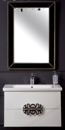 Тумба 80см*43,5 WHITE (керам.моноблок) 830-080-WH Boheme