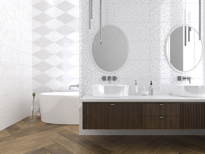 Декор Athena White 01 25х60 Декор Athena White 01 25х60