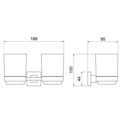 Стакан для зубных щеток двойной Timo Selene 17034/17 золото матовое Стакан для зубных щеток двойной Timo Selene 17034/17 золото матовое