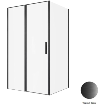 Душевой уголок Allen Brau Priority 120x100 3.31033.BBA + 3.31048.BBA черный браш