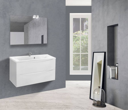 База под раковину Mia 900 подвесная, 2 выкатных ящика soft close, G.White База под раковину Mia 900 подвесная, 2 выкатных ящика soft close, G.White