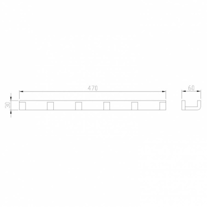 Вешалка на 6 крючков ABBER Westen AA1752G золото матовое