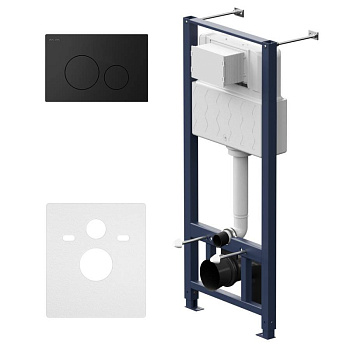 IS49038.701700MB Инсталляция с клавишей Pro L черн. матовый с подвесным унитазом Spirit V2.0 FlashClean черн мат
