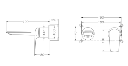Смеситель для раковины Creto Mare 1.0 MARE-WSM-CR хром глянцевый
