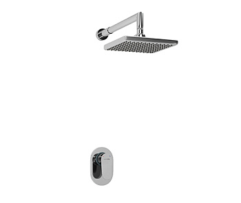 A12028 Встраиваемый комплект для душа с верхней душевой насадкой Wasserkraft